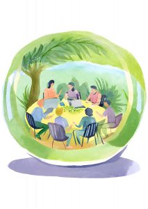 Travailler dans une bulle de nature - Bastide IKIGAI Coworking inspirant à Aix en Provence